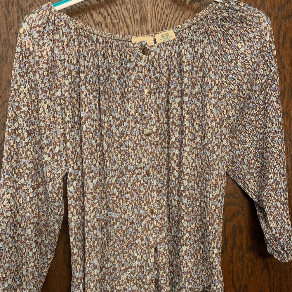 Floral button down blouse